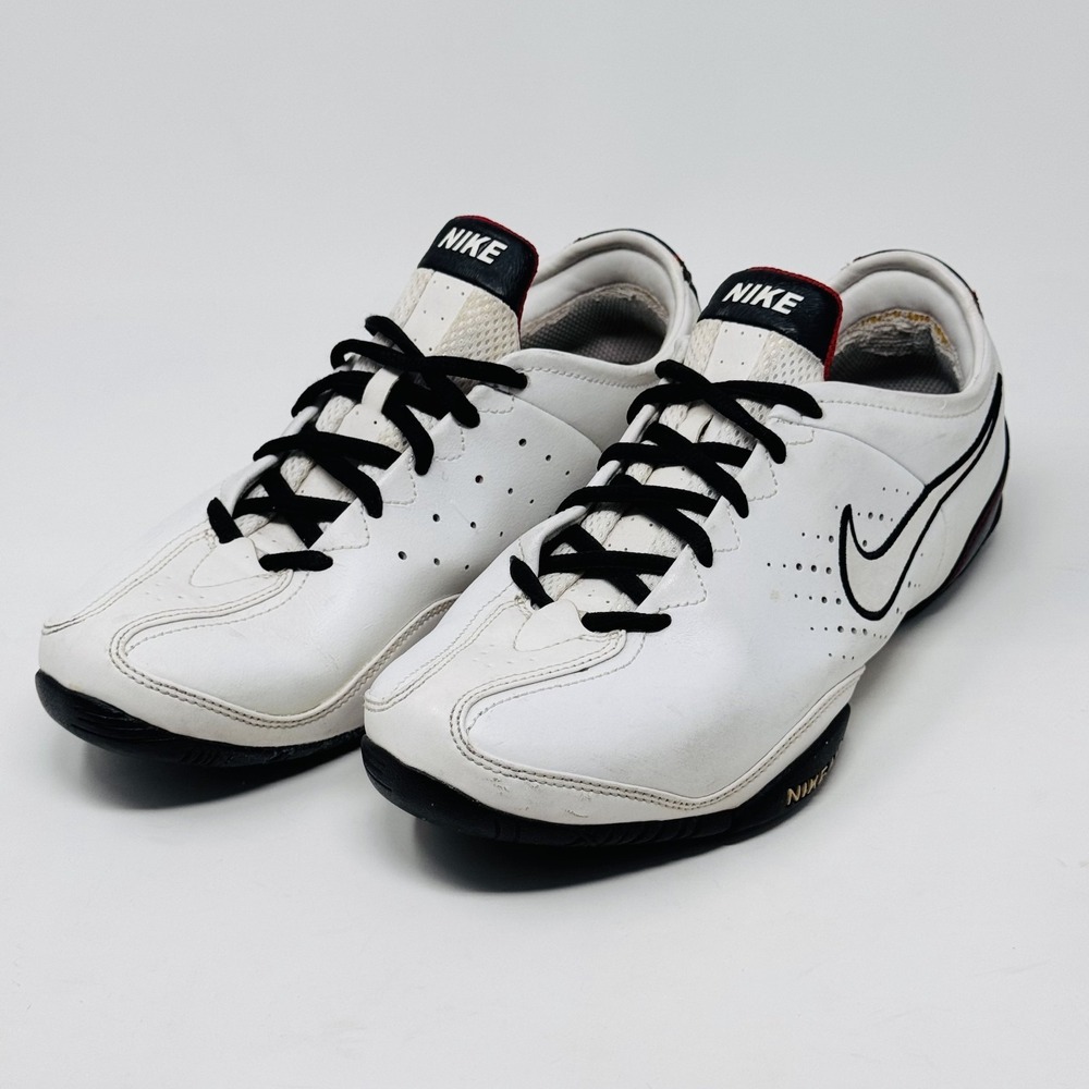 Nike Athletic Shoes Women's Size 9 White Black Air Leather Training Sneakers